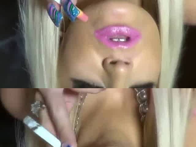 Blond slut smoking 2