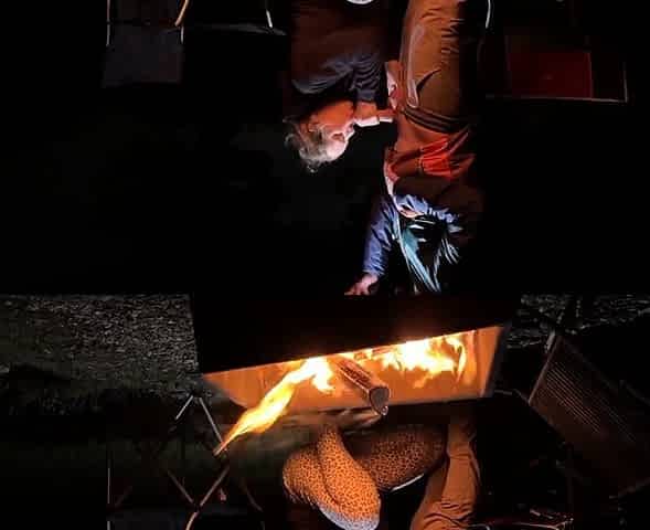 Rough Sex in a Public Park - Big Tits Exposed by the Fire!