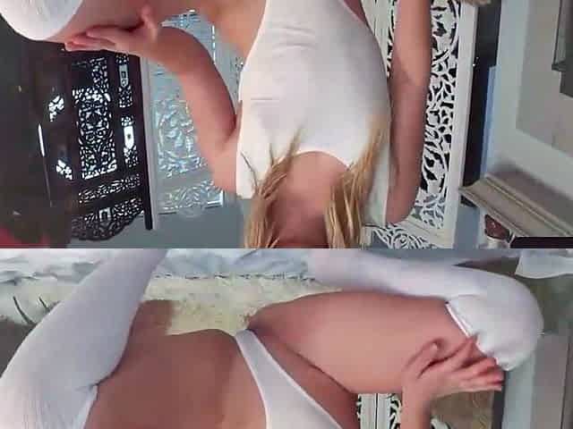 Petite nymph and stud share romantic bare cuddles