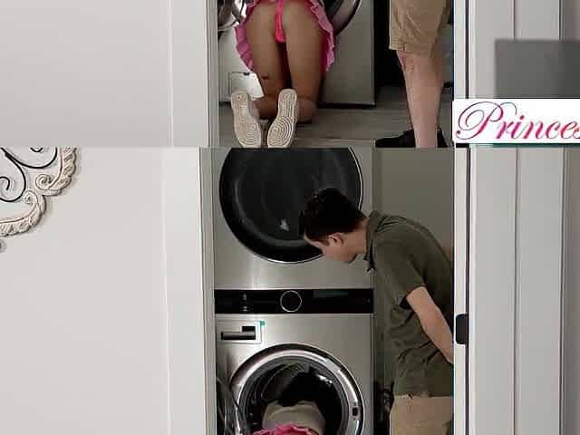 Dakota Tyler Presses Petite Body Into Luggage Then Rides Ricky Spanish to Creampie Prize