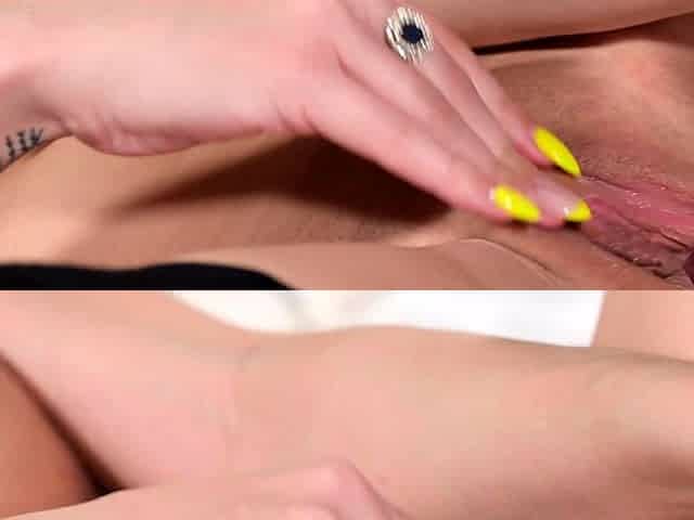 Brunette Blowjob Threesome