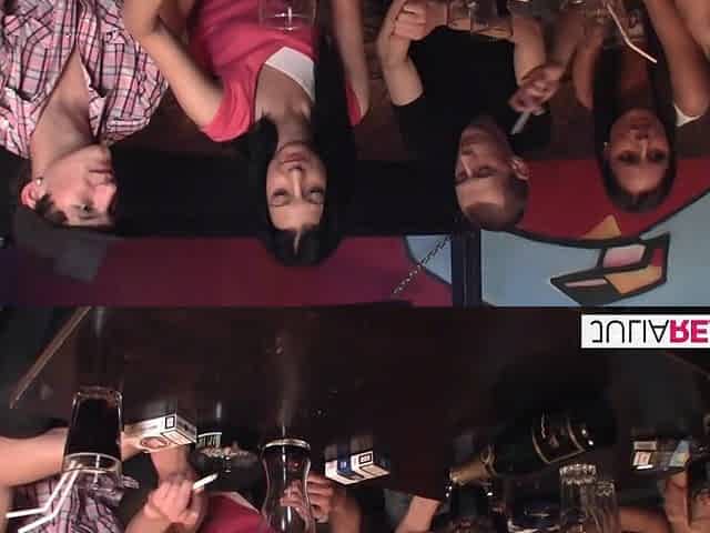 Mature Babe Dildo Stretches Pussy in Wild Bar Orgy