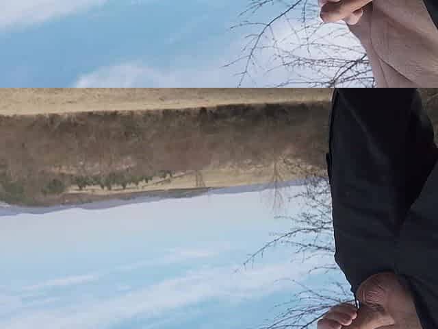 Showing off my large buddy. Jerking outdoor someone can see me. 4K