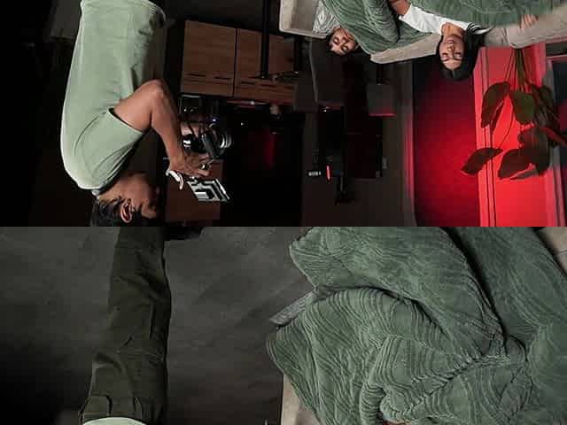 Behind the Scenes! Big Ass Stepsister Comes in Because She Was Cold and I Fuck Her on the Couch