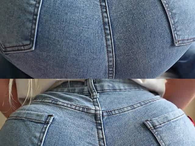 Slutty Girl in Ripped Jeans with a Big Ass Takes a Fat Dick in Her Tight Pussy