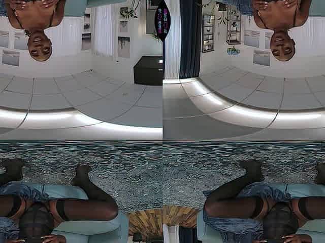 VR Porn - Afro Black Beauty Zaawaadi Solo Fingering Her Ebony Snatch In Hawt Underware