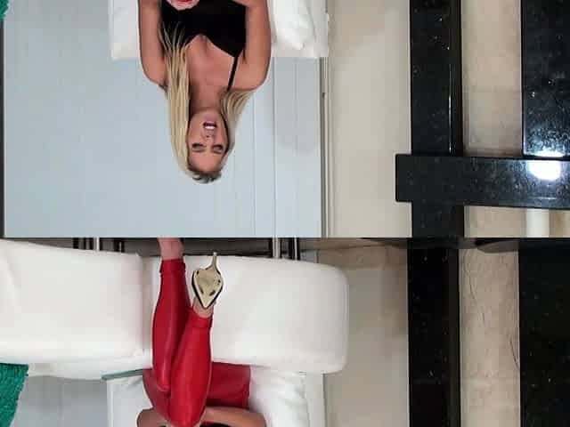 Busty blonde mature solo masturbation for webcam