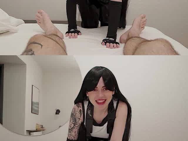 Tifa Lockhart came to me with a fuck-rubber so I could screw her sexy holes