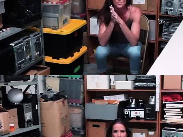 Sexy blonde female undressed during search and to sit on