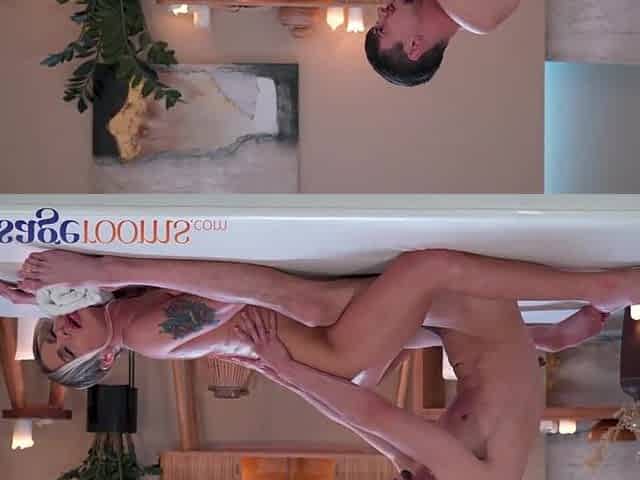 Hot elegant Russian given extras by masseur - Massage Rooms