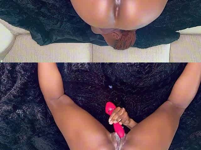 Solo Black Makes Herself Cum Back to Back