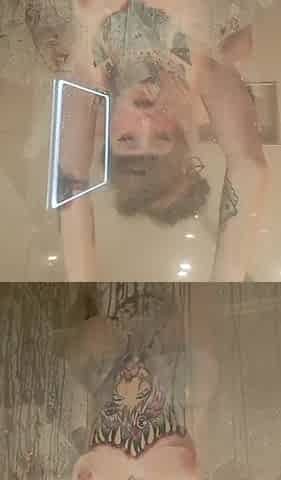 Shower Sex Against the Big Steamy Glass Panel