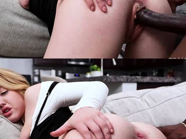 Hot blonde sucks big cock then cunt hammered hardcore