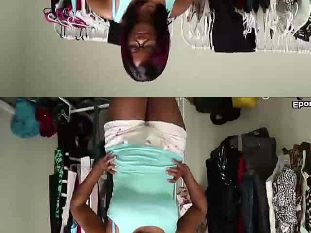 Afroamerican hottie tugjob