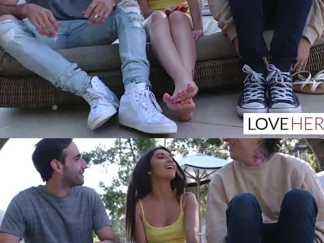 Hawt chick shares her hot feet with her boyfriends ally