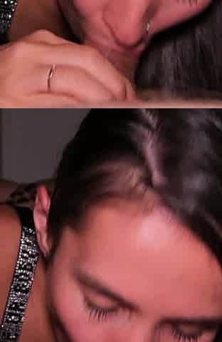 New Year Gift Sucking with Sloppy Cumshot in Mouth