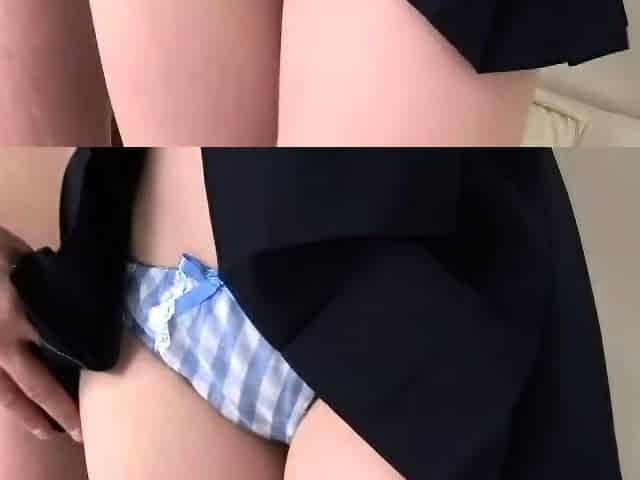 Japanese teens pussy toying