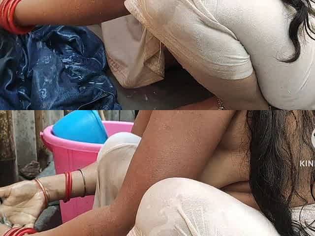 Indian House Wife Showing Nude Bathing