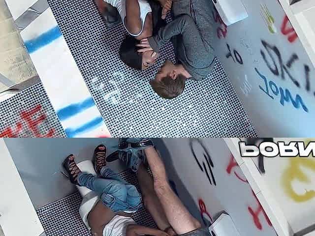 Horny Brit Elicia Solis Gets Screwed in a Public Restroom