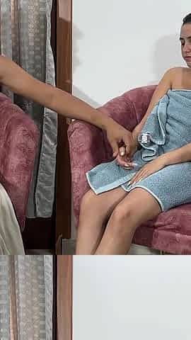 I Go to My Sexy Neighbor's House so That She Can Lend Me Her Bath as an Excuse to Be Able to Thirst and Fuck Her Hard