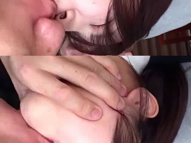 Japanese teen oil fingering her tight pussy