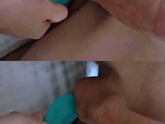 Old Guy Fingers and Fucks Wet Pussy with Sex Toy