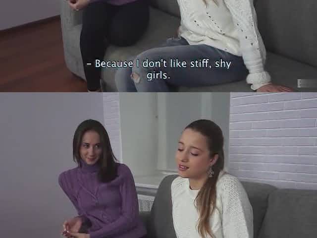 This brunette teen really wants a starring role in a sexy flick