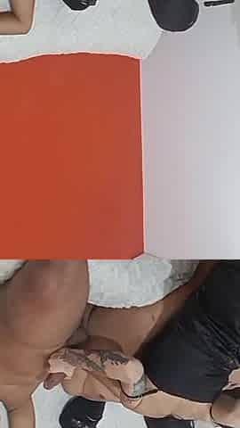Hot Goth Giving to Two Dicks