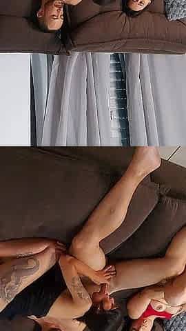 Naughty Wife Takes off Husband's Condom to Ejaculate in Her Friend's Vagina.
