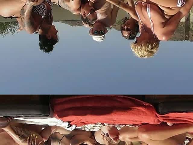 Pool Guy Fucks 4 Hot Women!