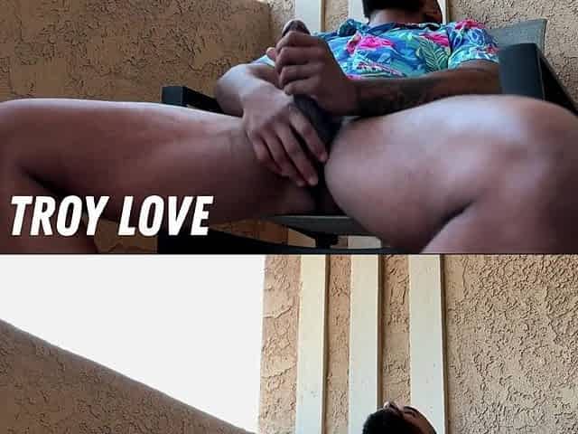 Public jerking off and cumming on a hotel balcony. [Episode# 97]