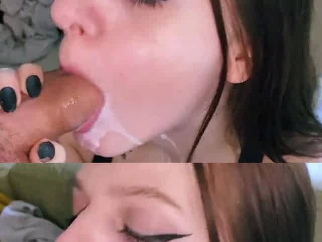 Blowjob Creampie with Russian Teen