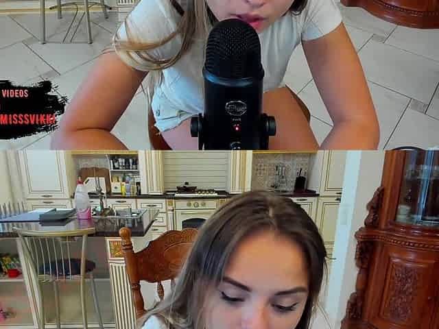 Asmr College Girl Licks Microphone