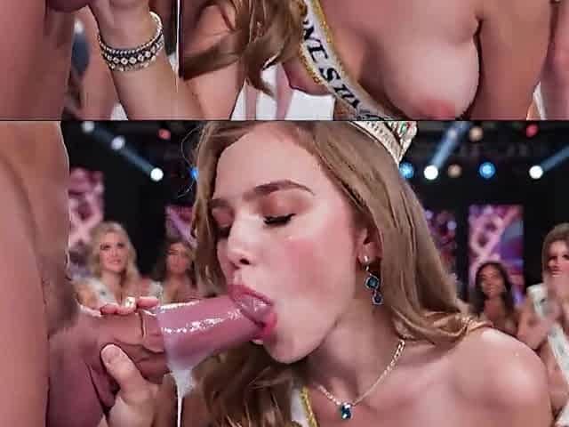 A hotty contest went wrong and turned into a fellatio and goo drinking contest! (Ai generated)