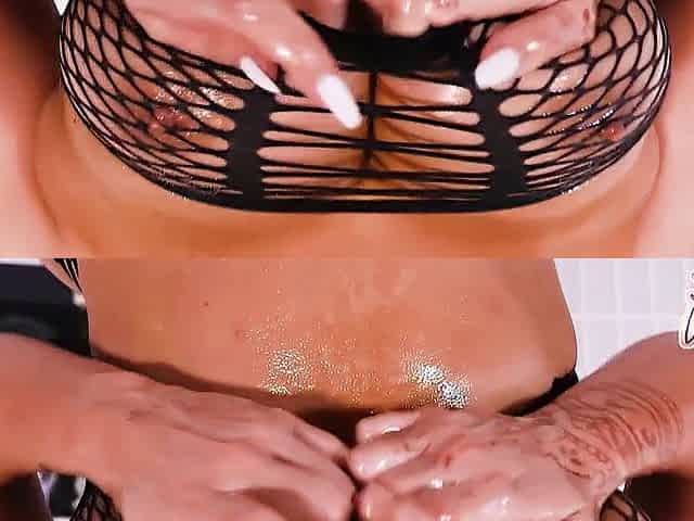Oil/Lotion! Breasty Redhead Nina Kayy Plays With Her Dildo & Sex tool!
