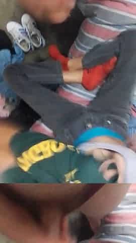 Step Daughter Jerks Her Step Dads Hard Cock to Big for Her Tiny Small Petite 18 Year Old Vergin Pussy