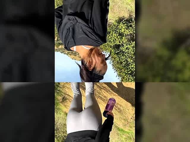 Natural Amateur blowjob outdoors exposed