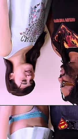 White Slut Sucks Black Cock for the First Time