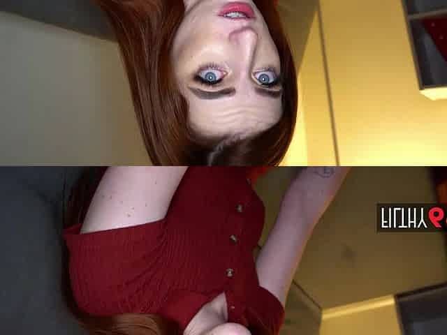 Sexy redhead let her stepbro screw her soaked cunt