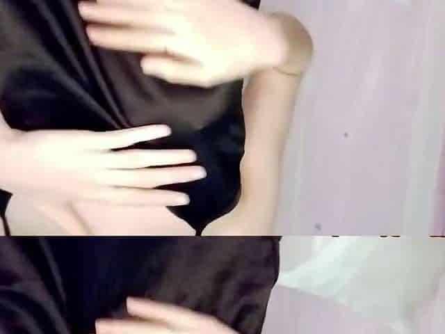 Solo Teen Babe Plays With Her Small Tits on Webcam