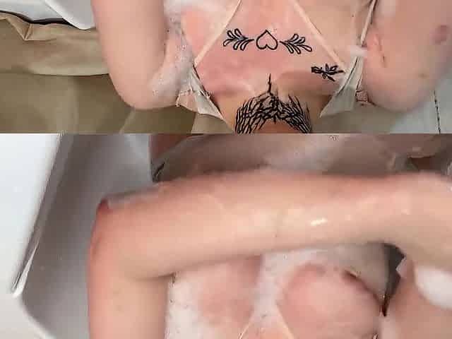 I Washed My Big Tits with a Rubber Dick - Big Tits Porn