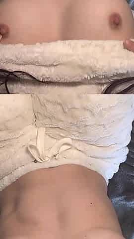 Redhead Slut in White Pajama Outfit Fingering Orgasm