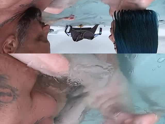 Old & Young Outdoor 3some For Nasty Sweet teens 18+ In Jacuzzi
