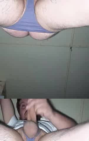 A Russian homo chap is jerking his biggest shlong right in your face!