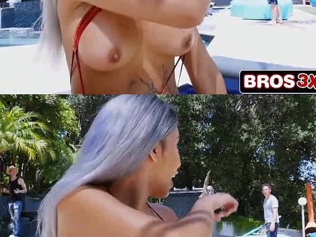 Squirting Gal's Wet Butt and Black Bazookas Oiled Up for Coarse double penetration Showdown