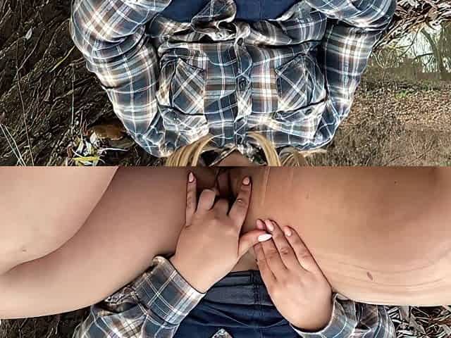 Public Risky ! Powerful Orgasm Of A Lustful Mom In Torn Tights Outdoors