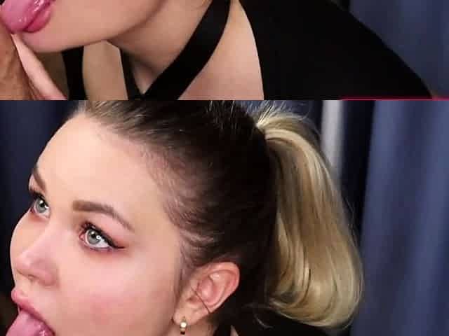 Blonde Teen Makes Him Cum in 7 Minutes with a Blowjob