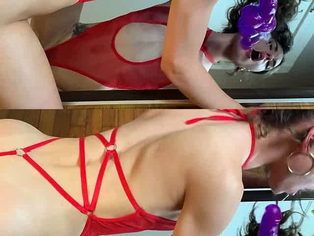 Solo - Mirror Sloppy Doggystyle Blowjob