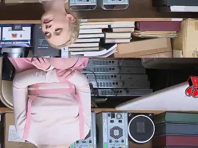 Caught Blond Bargains Oral-job After Backroom Wand Sweep