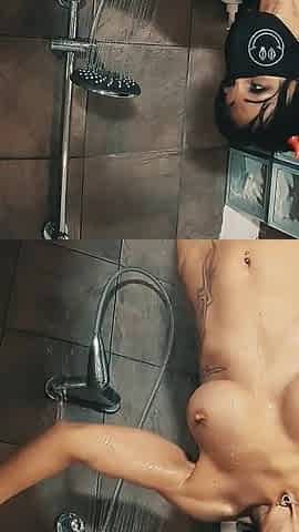 Morning Shower with My Dildo